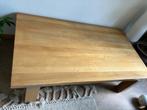 Salontafel, massief licht eiken, geborsteld metalen details, Ophalen, 100 tot 150 cm, 50 tot 100 cm, Zo goed als nieuw