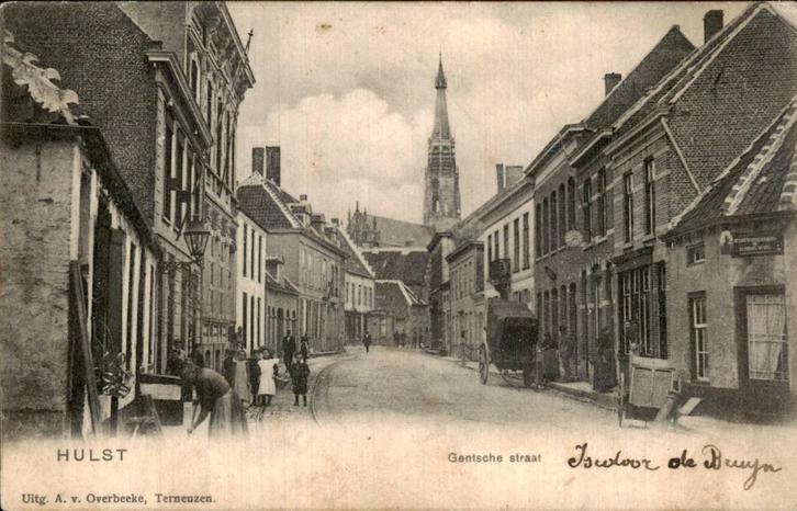HULST, Verzamelen, Ansichtkaarten | Nederland, Gelopen, Zeeland, Voor 1920, Ophalen of Verzenden