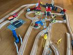 Houten Treinbaan & Bouwplaats Set, Kinderen en Baby's, Speelgoed | Houten speelgoed, Ophalen, Gebruikt, Overige typen