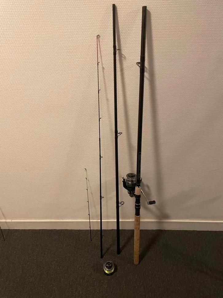 Feederhengel 360cm, Watersport en Boten, Hengelsport | Algemeen, Zo goed als nieuw, Werphengel, Ophalen