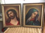 2 grote ingelijste Religieuze afbeeldingen ( in Hilversum), Ophalen of Verzenden