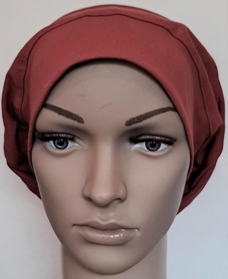 Chemo/haarverlies tricot beany no 2 F. Brique., Kleding | Dames, Mutsen, Sjaals en Handschoenen, Nieuw, Muts, Ophalen of Verzenden