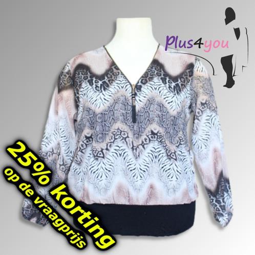 30139 Zgan Blousson Made in Italy mt XXL  D29, Kleding | Dames, Grote Maten, Zo goed als nieuw, Blouse of Tuniek, Overige kleuren