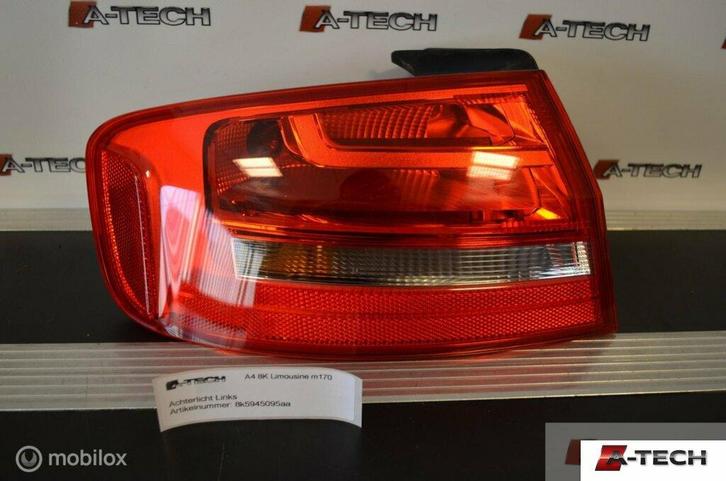 Achterlicht linksbuiten Audi A4 B8 ('07-'16) 8k5945095aa, Auto-onderdelen, Verlichting, Audi, Gebruikt, Ophalen of Verzenden