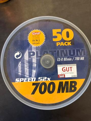 Platinum CD-R 50-pack (700 MB, 80 min, 52x speed). beschikbaar voor biedingen