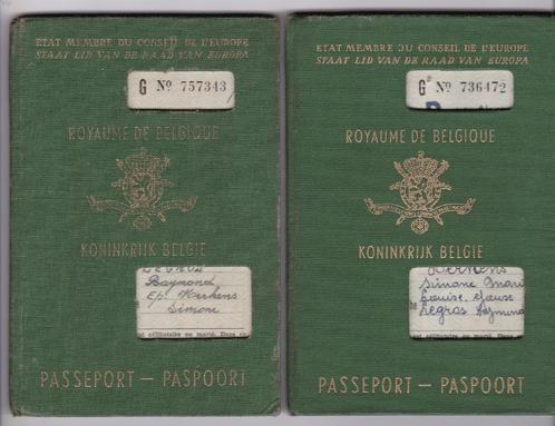 Paspoort België ,Echtp. Legros / Herkens -Luik 1963 + Visa, Verzamelen, Overige Verzamelen, Gebruikt, Verzenden