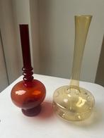 Charmante vintage vaasjes Tsjechisch glas, Ophalen of Verzenden