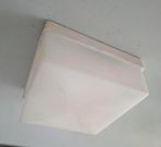 vintage plafonniere vierkant, minimalistisch design jaren 80, Ophalen of Verzenden, Gebruikt, Kunststof, Vintage