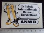 ruit sticker anwb logo internationale reisbrief kredietbrief, Bedrijf of Vereniging, Zo goed als nieuw, Verzenden