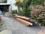 Oude houten vloerbalken, Tuin en Terras, Palen, Balken en Planken, Ophalen, Gebruikt, Minder dan 180 cm, Palen