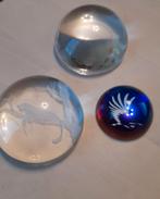 Verzamling paperweights presse papiers glas gegraveerd, Ophalen of Verzenden