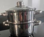 Kinghoff 3315 stoompan - Ø18 cm - rvs - alle warmtebronnen, Ophalen, Overige typen, Zo goed als nieuw, Rvs