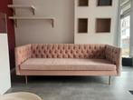 Oud Roze Velvet Bank - Retro Design van Made, Ophalen, 150 tot 200 cm, Driepersoons, 75 tot 100 cm