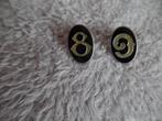 2 cijfers/nummers voor medaille Nijmeegse Vierdaagse 8 en 9, Verzamelen, Ophalen of Verzenden, Landmacht, Nederland, Lintje, Medaille of Wings