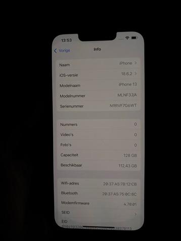 iPhone 13 Rood 128GB - Zeer Goede Staat + Hoesje beschikbaar voor biedingen