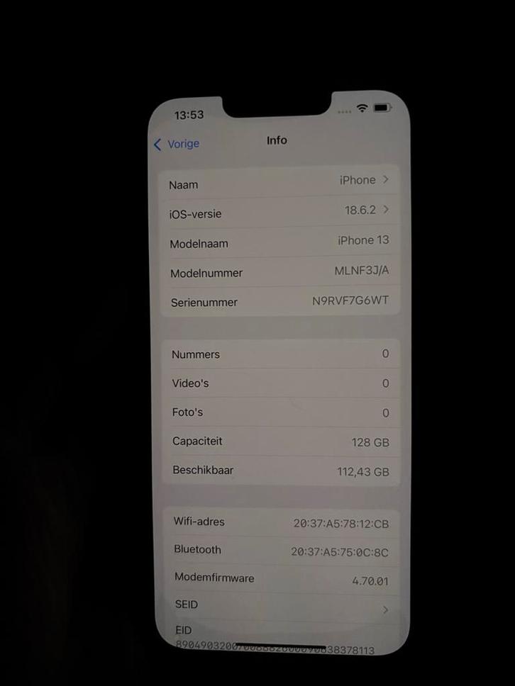 iPhone 13 Rood 128GB - Zeer Goede Staat + Hoesje, Telecommunicatie, Mobiele telefoons | Apple iPhone, Zo goed als nieuw, 128 GB