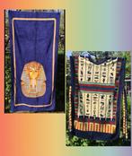 Badlaken Blauw Toetanchamon Strandponcho hiërogliefen, Huis en Inrichting, Badkamer | Badtextiel en Accessoires, Ophalen of Verzenden