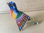 Oude blikken knijpvogel en knijp kippen 3 stuks met geluid, Ophalen of Verzenden