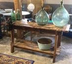 Oude houten werkbank | werktafel | eiland keuken, Ophalen