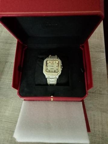moissanite cartier horloge  beschikbaar voor biedingen