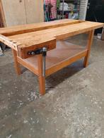 Beuken  houten werkbank, Doe-het-zelf en Verbouw, Werkbanken, Ophalen of Verzenden, Gebruikt