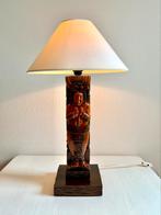 Vintage Temde Leuchten handgesneden brutalitische tafellamp, Ophalen, Gebruikt, Minder dan 50 cm
