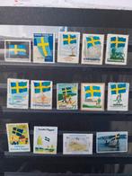 Zweedse Vlaggendag cinderella's, Ophalen of Verzenden, Zweden, Gestempeld