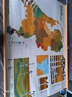 Nederland Delfstoffenland Wandkaart landkaart vintage, Boeken, Atlassen en Landkaarten, Onbekend, Ophalen of Verzenden, 1800 tot 2000