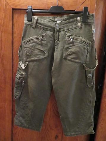 Dames 3/4 broek Diesel maat 29 groen Z.G.A.N. beschikbaar voor biedingen