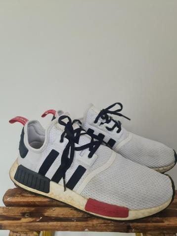Adidas NMD R1 "White Black Red" mt 44 2/3 beschikbaar voor biedingen
