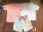 C&A zomer setje witte short + 2 t-shirts tops shirt maat 92, Kinderen en Baby's, Kinderkleding | Maat 92, C&A, Meisje, Nieuw, Ophalen of Verzenden
