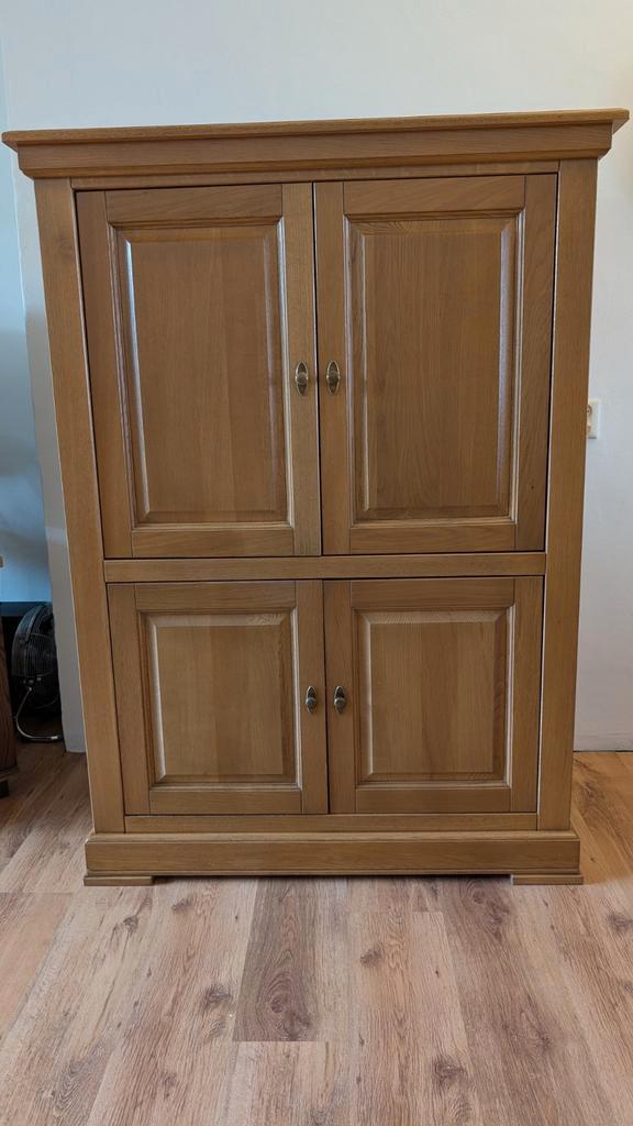 Houten Computerkast met Opbergruimte, Huis en Inrichting, Kasten | Computermeubels, Gebruikt, 120 tot 170 cm, 70 tot 120 cm, 40 tot 80 cm