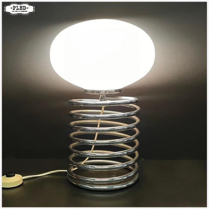 Vintage lamp SpringTafellamp Vloerlamp stijl Ingo Maurer, Huis en Inrichting, Lampen | Tafellampen, Gebruikt, Minder dan 50 cm