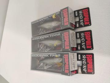3 nieuwe Rapala Shad Rap Holografic pluggen ( kunstaas ) .  beschikbaar voor biedingen