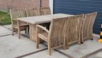 Massief Teakhouten tuinset met 6 stoelen | Zware kwaliteit!, Tuin en Terras, Tuinsets en Loungesets, Ophalen, 6 zitplaatsen, Teakhout