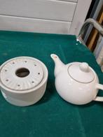 theepot met warmer porselein wit, Ophalen of Verzenden