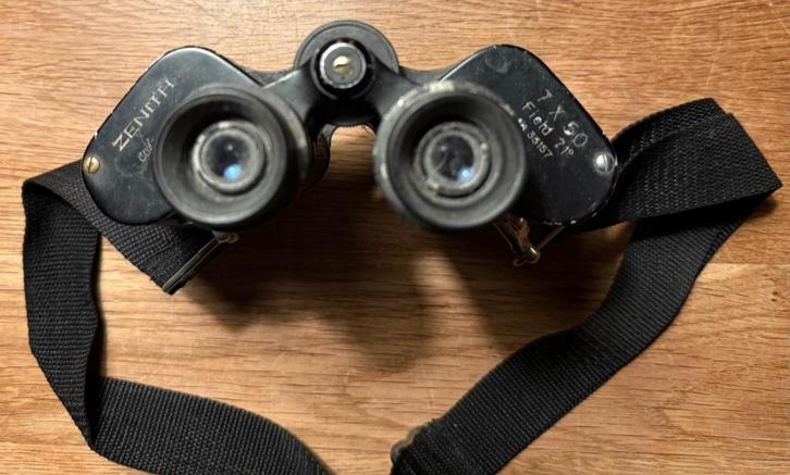 Vintage verrekijkers 7x50 (2x) en 8x50 (1x), Audio, Tv en Foto, Optische apparatuur | Verrekijkers, Gebruikt, Porro (met knik)