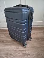 Blauwe Trolley met Wieltjes, Ophalen, Hard kunststof, Minder dan 50 cm, Zo goed als nieuw