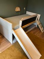 Halfhoogslaper met glijbaan en klimtrap, Ophalen, 70 tot 85 cm, Zo goed als nieuw, Hoogslaper of Stapelbed