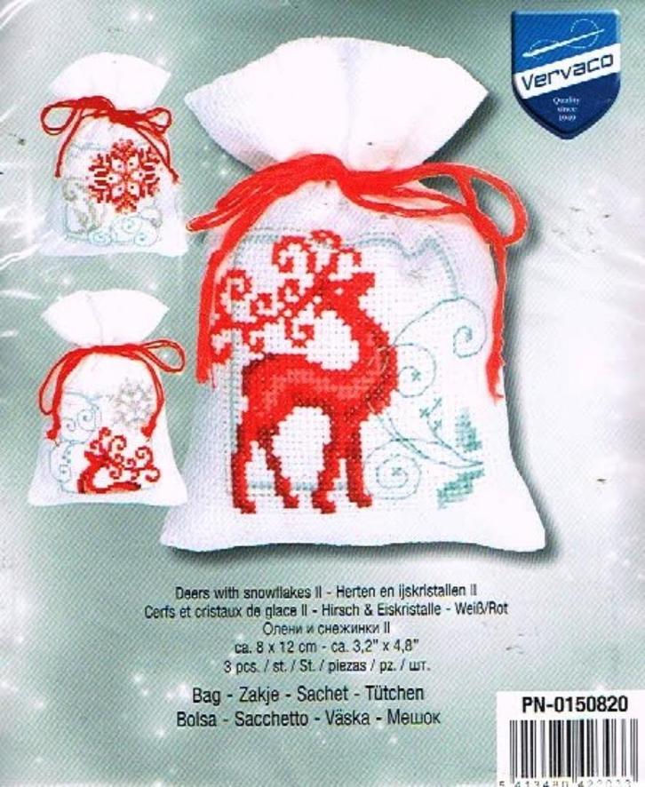 Cado vervaco borduurpakket, diverse geurzakjes kerst, Hobby en Vrije tijd, Borduren en Borduurmachines, Nieuw, Borduurpakket, Handborduren