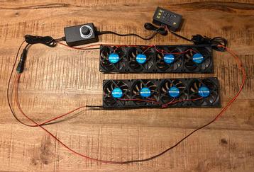 Radiator ventilatoren 8 stuks snelheid instelbaar beschikbaar voor biedingen