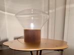 Brokis design tafellamp MUFFIN handgeblazen glas eiken basis, Huis en Inrichting, Lampen | Tafellampen, \, Ophalen of Verzenden