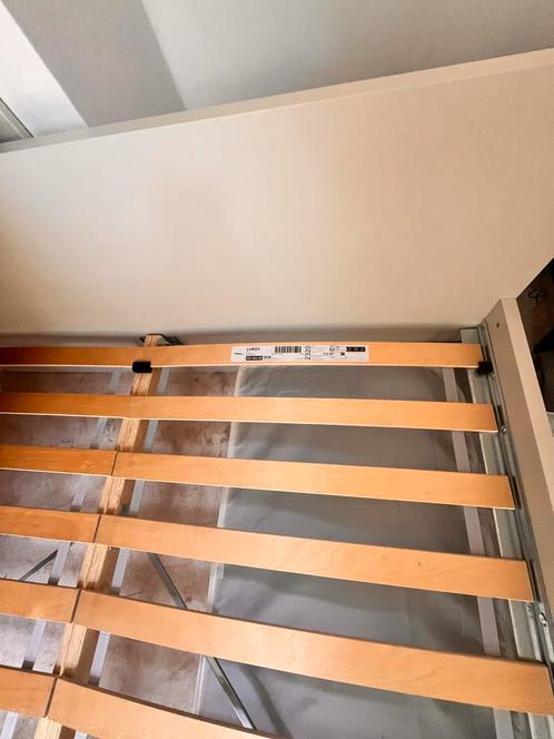Ikea LURÖY Bedframe 140x200cm cream color, Huis en Inrichting, Slaapkamer | Bedden, Gebruikt, Tweepersoons, 140 cm, 200 cm, Ophalen