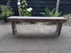 Vintage houten tuinbank, eetkamerbankje, Tuin en Terras, Ophalen, Gebruikt, Hout