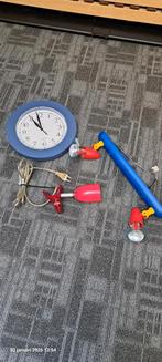 Gratis , Spotjes lamp en klok., Huis en Inrichting, Lampen | Spots, Ophalen, Metaal of Aluminium