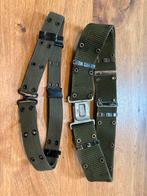 Vintage militaire groene koppelriemen, Ophalen of Verzenden, Landmacht, Nederland