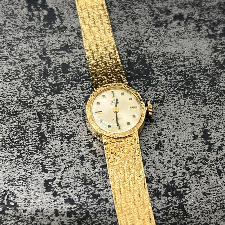 Gouden dames horloge 14 karaat goud prachtig model, Sieraden, Tassen en Uiterlijk, Armbanden, Ophalen of Verzenden