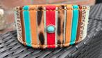 Luxe design halsband whippet windhond mintgroen leer nappa, Dieren en Toebehoren, Ophalen of Verzenden, Handgemaakt, Nieuw
