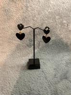Hartjes oorbellen zwart, Overige materialen, Hangers, Zwart, Nieuw
