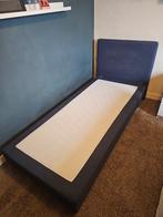 boxspring 90x200 blauw, Huis en Inrichting, Slaapkamer | Boxsprings, Ophalen, Gebruikt, 90 cm, Eenpersoons